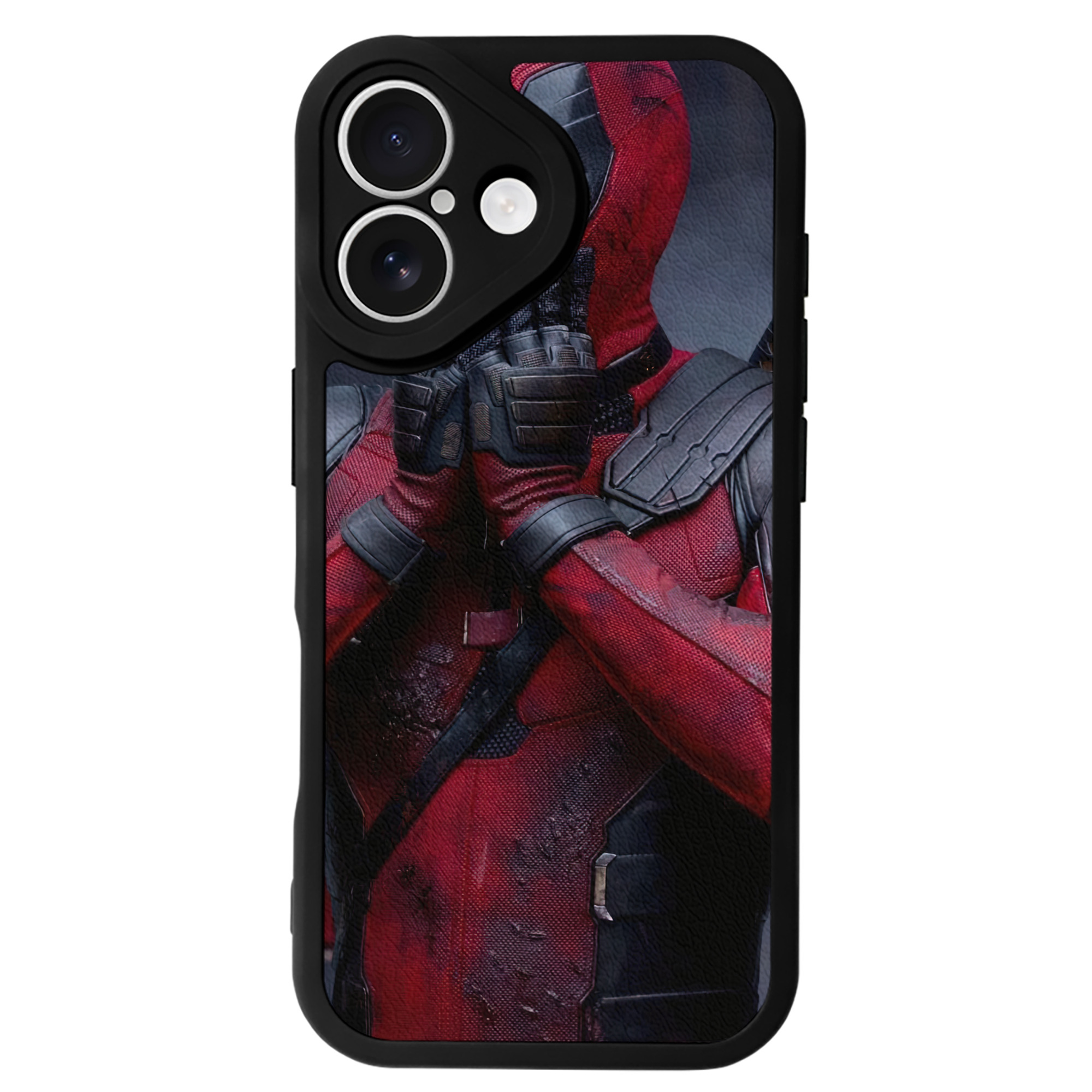 （画像用） Deadpool デッドプール 【iPhone 16シリーズ対応】シリコンスマホケース（レザー調） 材質：シリコン